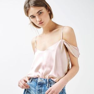 Satin Rouleau Cold Shoulder Camisole Top Shop